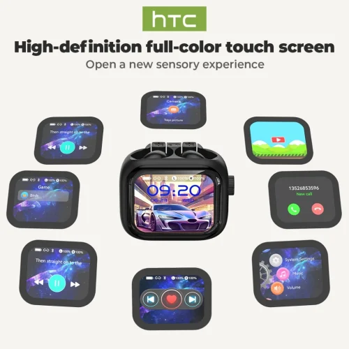 HTC NE40 AI Chức năng dịch phụ đề Tai nghe dịch AI Tai nghe màn hình cảm ứng LED Khử tiếng ồn chủ động (ANC) IPX5 chống nước